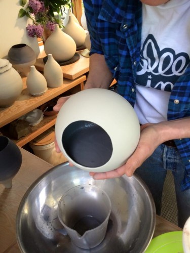 Terra Sigillata being applied to Chalice