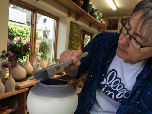 Terra Sigillata being applied to Chalice