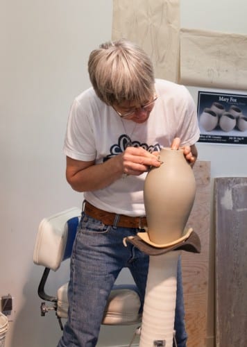 Bottle vases leather hard