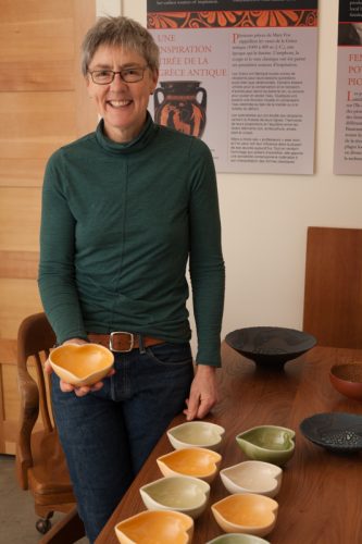 Mary Fox with fresh Heart Bowls