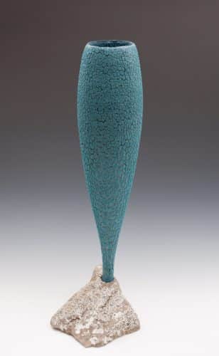 Chalice mounted in rock by Mary Fox