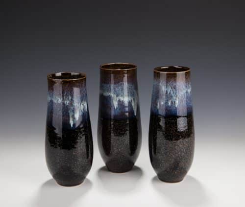 Hamada Rust with Nuka overlay, vases