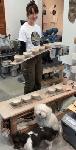 sarah holding heart bowls- sasha and amy