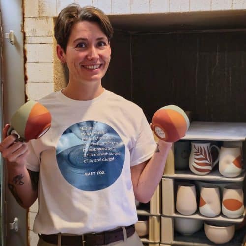 Sarah Wilson in Beauty t-shirt with image